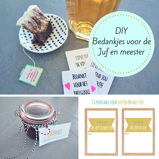 DIY : Originele Bedankjes Voor De Juf En Meester (Gratis Printable ...